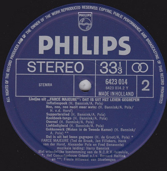 Farce Majeure : Dat Is Uit Het Leven Gegrepen (LP)