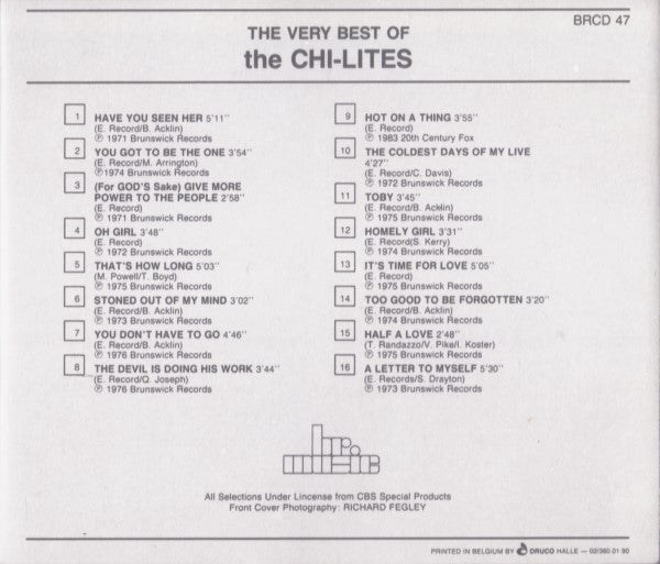 The Chi-Lites : The Very Best Of The Chi-Lites (CD, Comp)