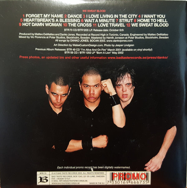 Danko Jones : We Sweat Blood (CD, Album, Promo)