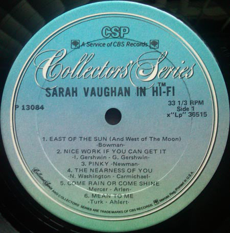 Sarah Vaughan : Sarah Vaughan In Hi-Fi (LP, Album, Mono, RE, Ter)