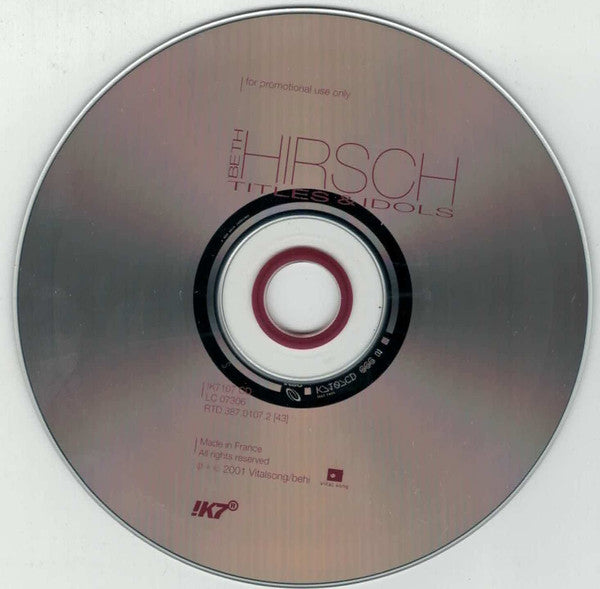 Beth Hirsch : Titles & Idols (CD, Album, Promo)