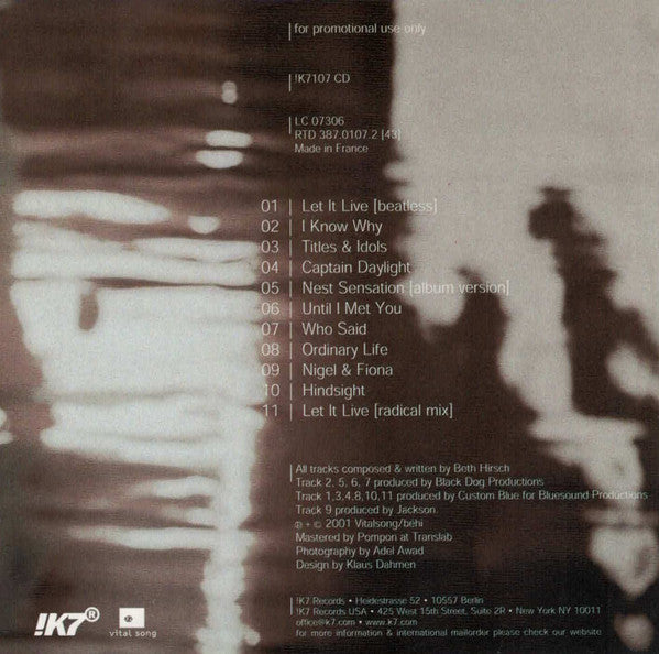 Beth Hirsch : Titles & Idols (CD, Album, Promo)