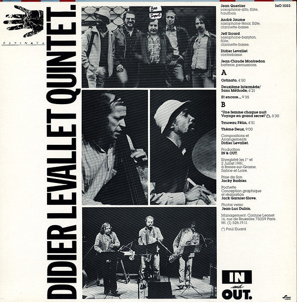 Didier Levallet Quintet : Ostinato (LP, Album)