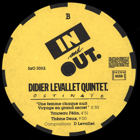 Didier Levallet Quintet : Ostinato (LP, Album)