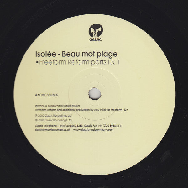 Isolée : Beau Mot Plage (12")