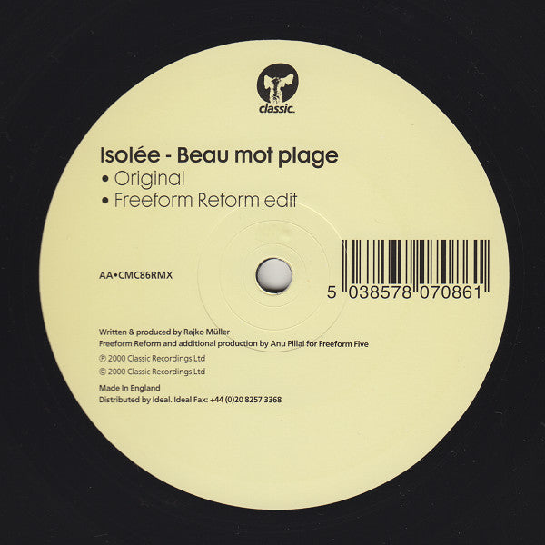 Isolée : Beau Mot Plage (12")