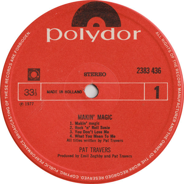 Pat Travers : Makin' Magic (LP, Album)