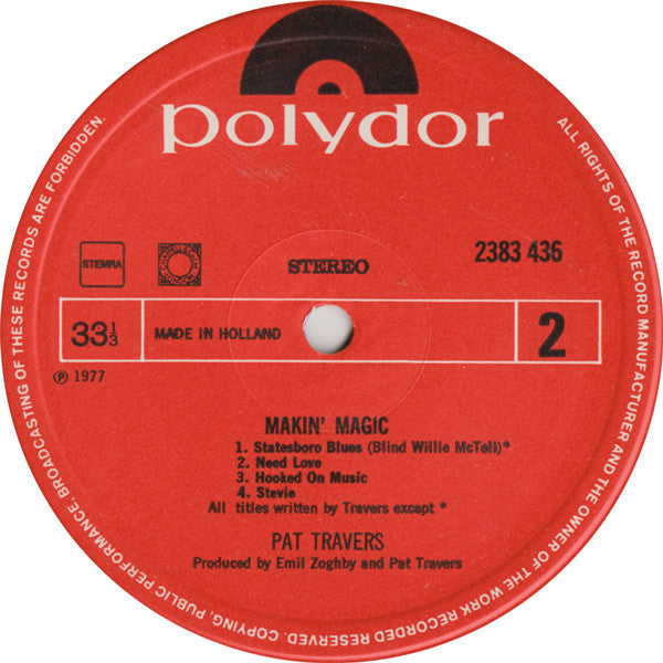Pat Travers : Makin' Magic (LP, Album)