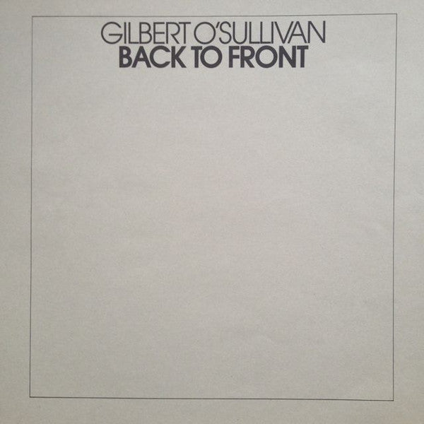 Gilbert O'Sullivan : Back To Front (LP, Album)