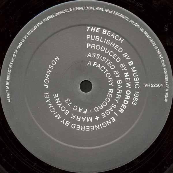 New Order : Blue Monday (12", Single)