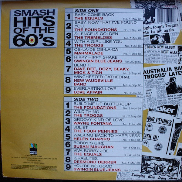 Various : Smash Hits Of The 60's (LP, Comp)