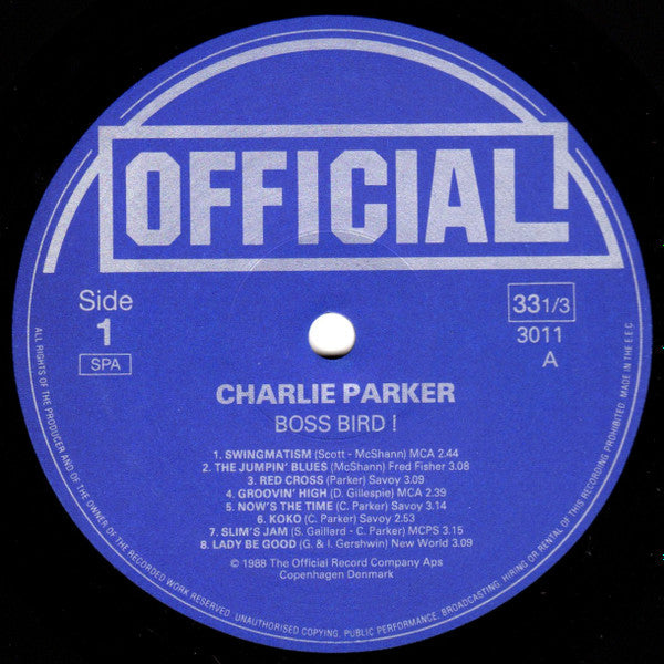 Charlie Parker : Boss Bird! (2xLP, Comp)