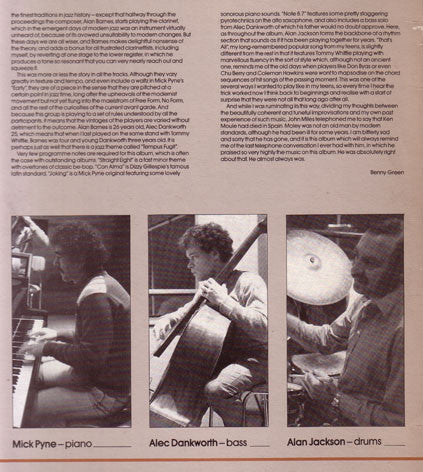 Tommy Whittle, Alan Barnes, Mick Pyne, Alan Jackson, Alec Dankworth : Straight Eight (LP, Album)