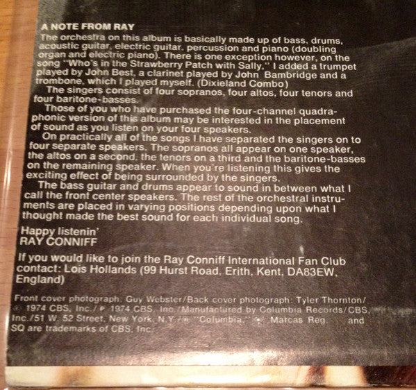 Ray Conniff : The Way We Were (LP, Album, Quad)