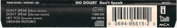 No Doubt : Don't Speak (CD, Maxi)