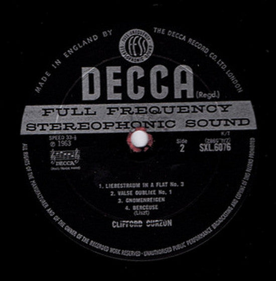 Franz Liszt, Clifford Curzon : A Liszt Recital (LP, Album)