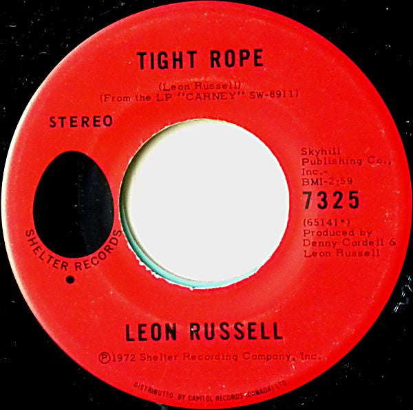 Leon Russell : Tight Rope  (7", Single)