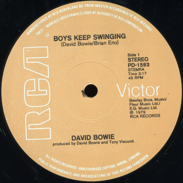 David Bowie : Boys Keep Swinging (12", Single, Sol)