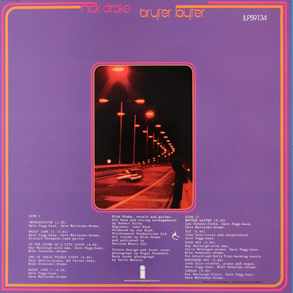 Nick Drake : Bryter Layter (LP, Album, RE)