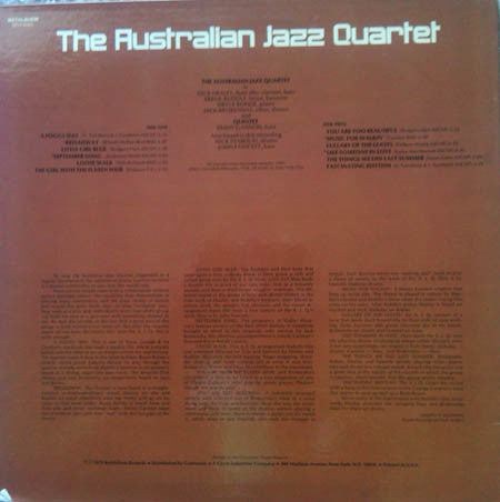 The Australian Jazz Quartet : The Australian Jazz Quartet (LP, Mono)
