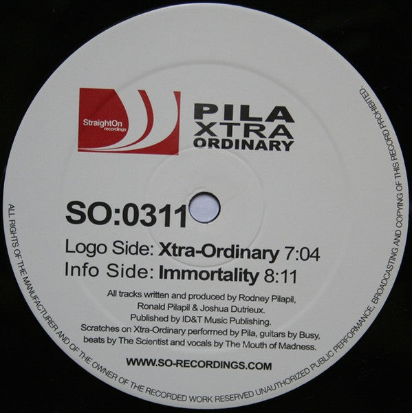 Pila* : Xtra-Ordinary (12")