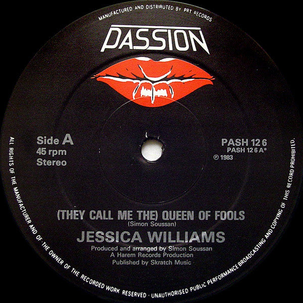 Jessica Williams / The Simon Orchestra : (They Call Me The) Queen Of Fools (12")