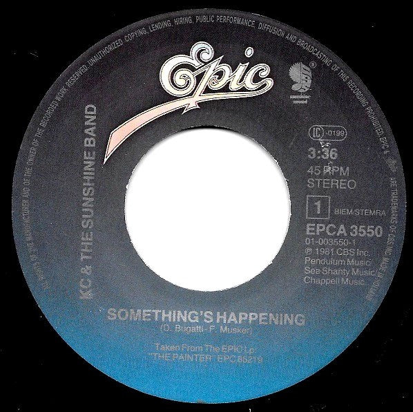 KC & The Sunshine Band : Something's Happening (7", Single)