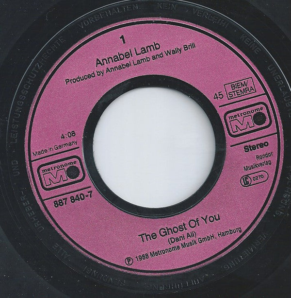 Annabel Lamb : The Ghost Of You (7", Single)
