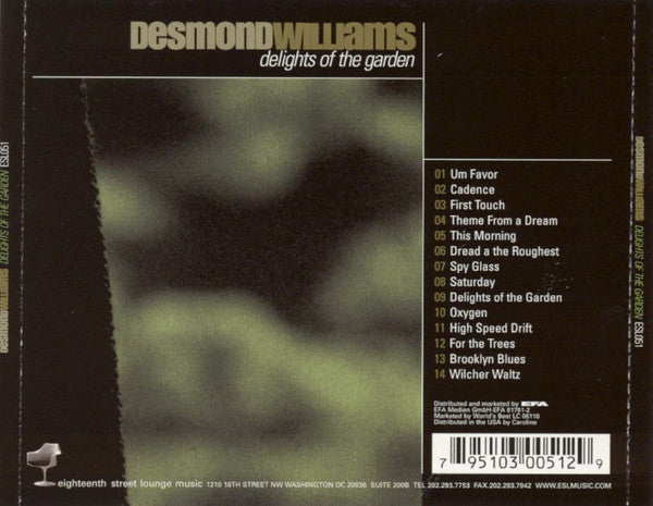 Desmond Williams : Delights Of The Garden (CD, Album)