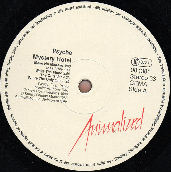 Psyche (2) : Mystery Hotel (LP, Album)