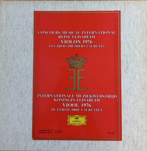 Various : Concours Musical International Reine Elisabeth Violon 1976 / Internationale Muziekwedstrijd Koningin Elisabeth (3xLP + Box, Num)