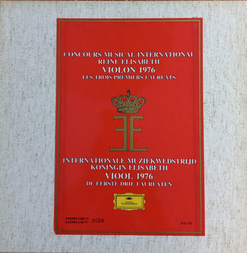 Various : Concours Musical International Reine Elisabeth Violon 1976 / Internationale Muziekwedstrijd Koningin Elisabeth (3xLP + Box, Num)