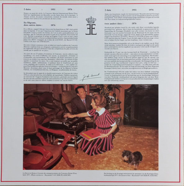 Various : Concours Musical International Reine Elisabeth Violon 1976 / Internationale Muziekwedstrijd Koningin Elisabeth (3xLP + Box, Num)
