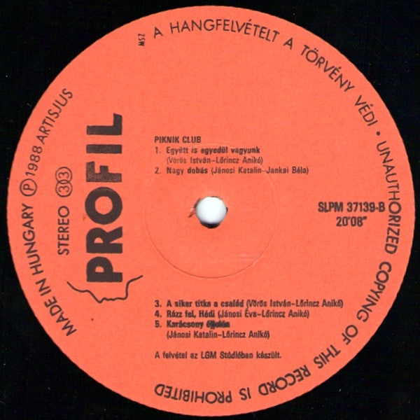 Piknik Club : Piknik Club (LP, Album)