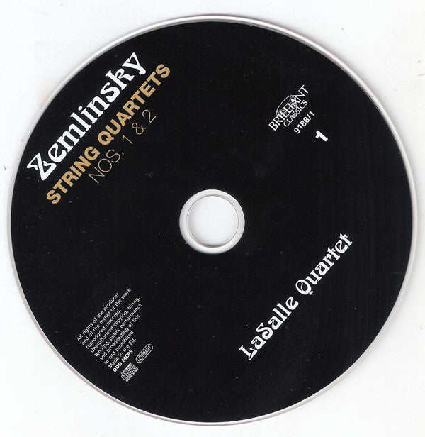 Alexander Von Zemlinsky, Lasalle Quartet : String Quartets (Complete) (2xCD, RE)