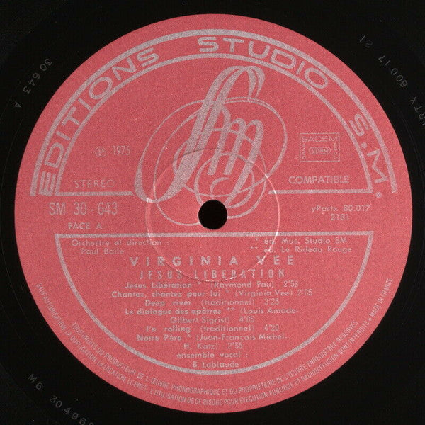 Virginia Vee : Jesus Libération (LP)