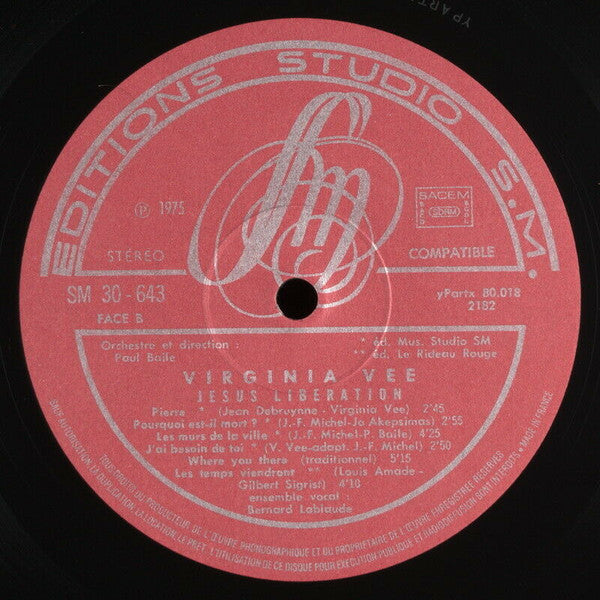 Virginia Vee : Jesus Libération (LP)