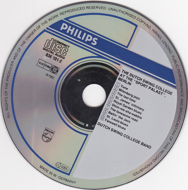 The Dutch Swing College Band : Dutch Swing College At The "Sport Palast", Berlin (CD, Album, RE, RM)