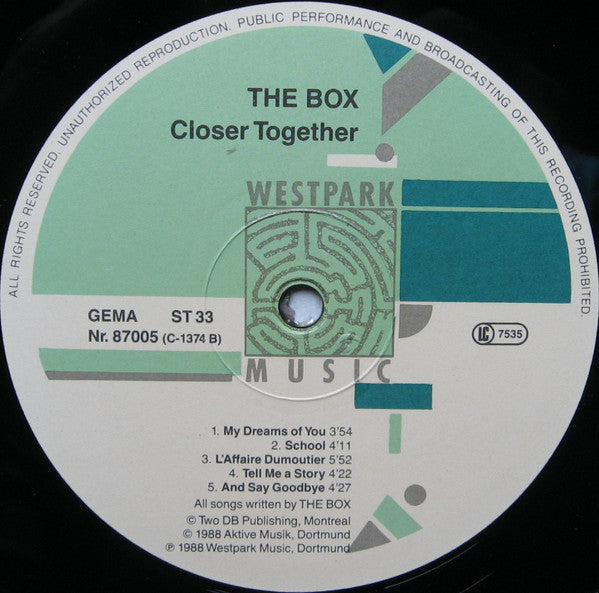 The Box (4) : Closer Together (LP, Album)