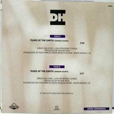 David Hallyday : Tears Of The Earth (7", Promo)