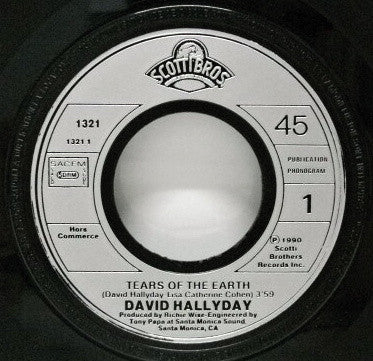 David Hallyday : Tears Of The Earth (7", Promo)