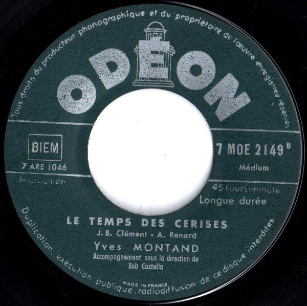 Yves Montand : Le Chant De La Libération (Le Chant Des Partisans) (7", Single)
