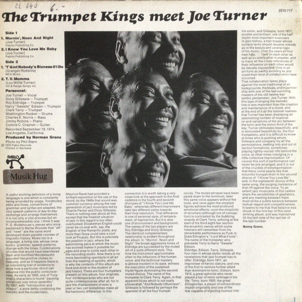 The Trumpet Kings & Big Joe Turner : The Trumpet Kings Meet Joe Turner (LP, Album)