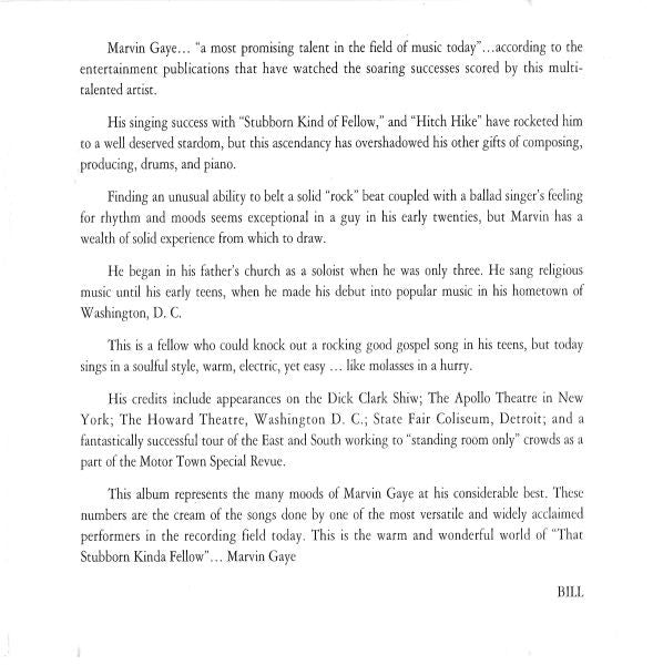 Marvin Gaye : That Stubborn Kinda Fellow (CD, Album)