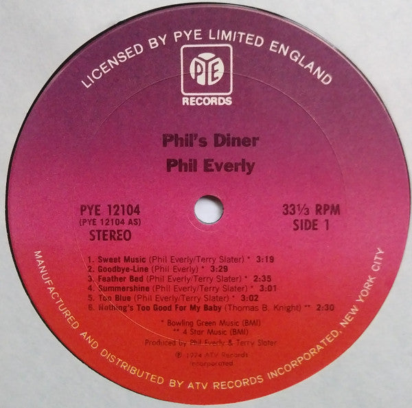 Phil Everly : Phil's Diner (LP, Album, San)