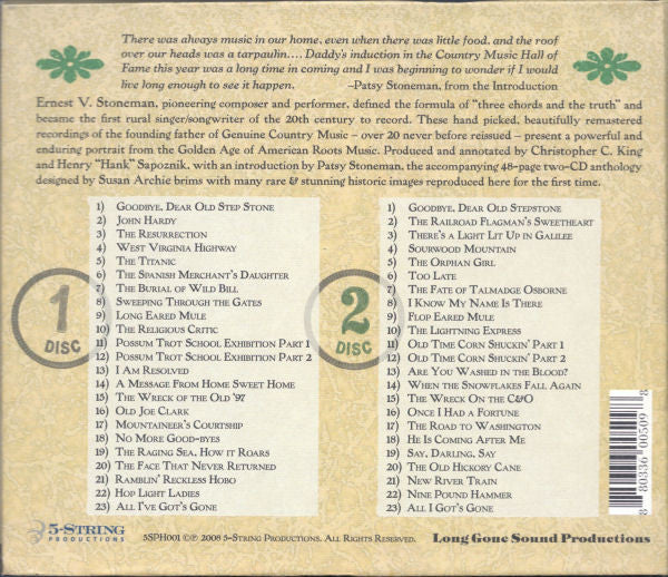 Ernest Stoneman : The Unsung Father Of Country Music (2xCD, Album, Comp)
