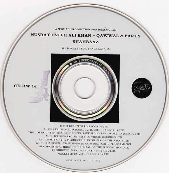 Nusrat Fateh Ali Khan & Party : Shahbaaz (CD, Album)