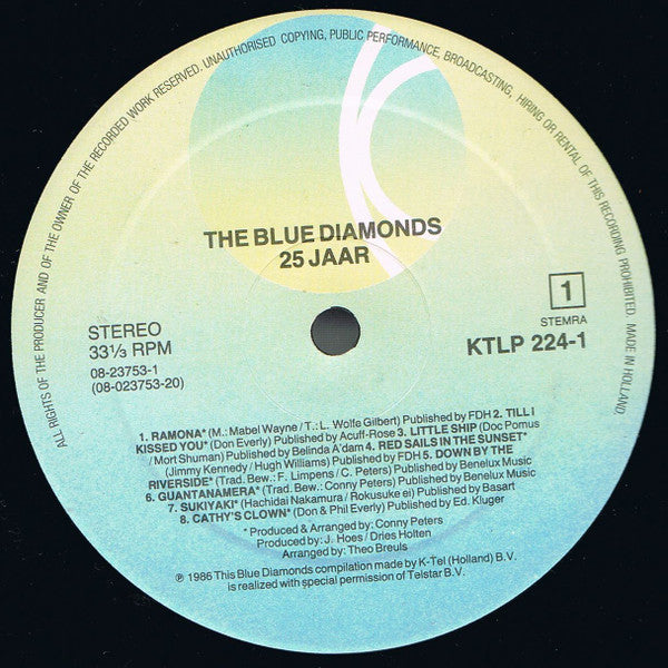 The Blue Diamonds : 25 Jaar (LP, Album, Gat)