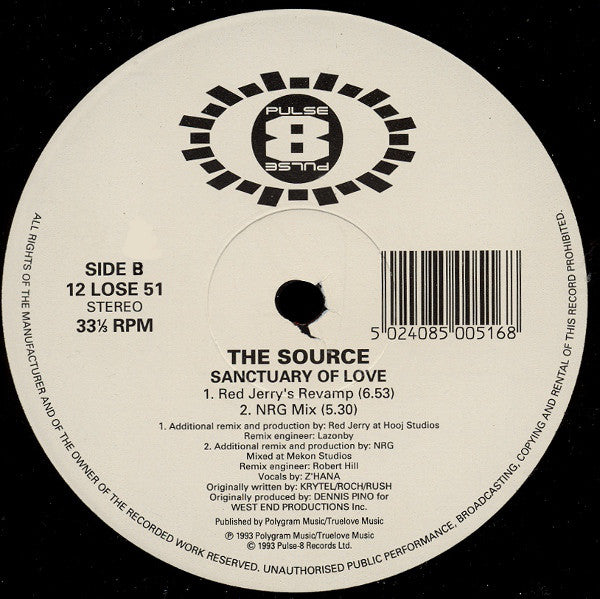 The Source : Sanctuary Of Love (12")