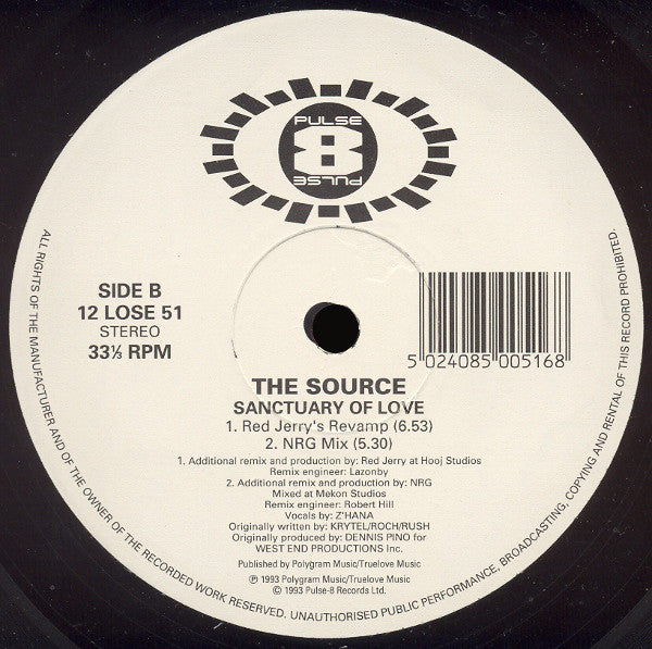 The Source : Sanctuary Of Love (12")